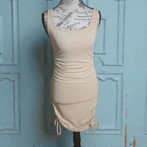 Apricot Ruched Mini‎ Dress
